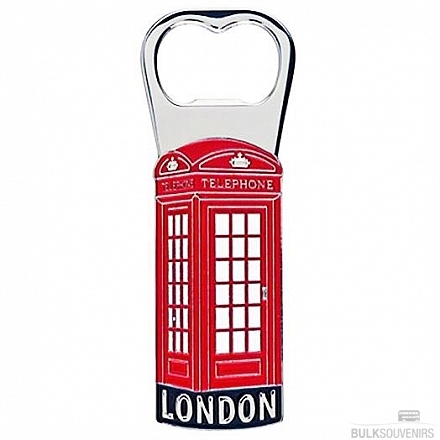 12x Metal Telephone Box Bottle Opener Magnets