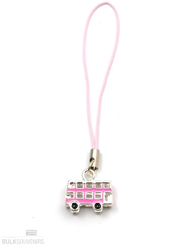 Pink Bus Souvenir Phone Charm